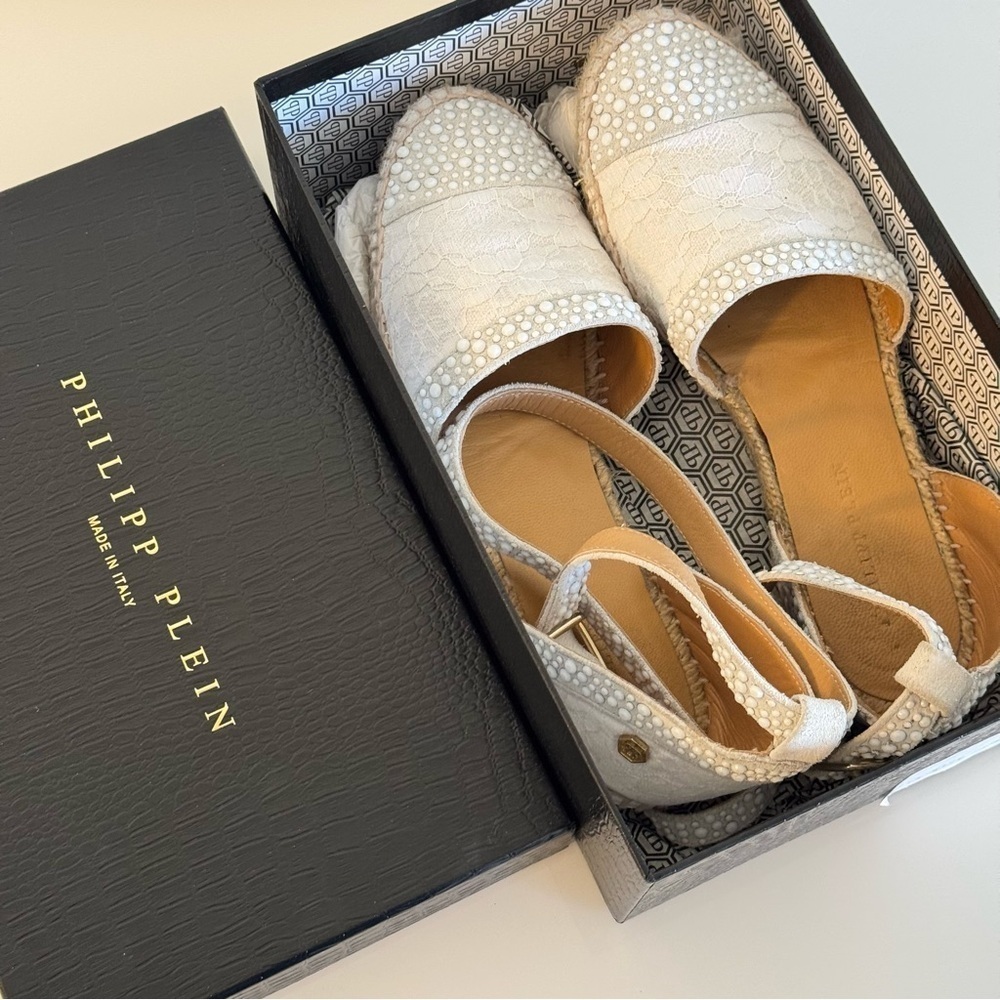 PHILIPP PLEIN Espadrille Shoes For Women, Size 39, Authentic